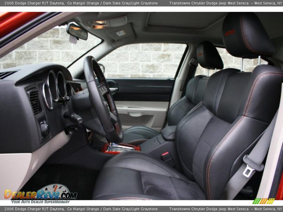 2006 Dodge Charger R/T Daytona Go Mango! Orange / Dark Slate Gray/Light Graystone Photo #7