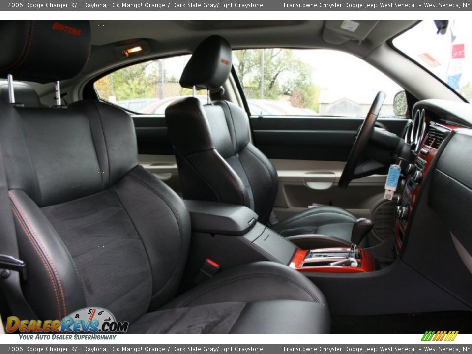 2006 Dodge Charger R/T Daytona Go Mango! Orange / Dark Slate Gray/Light Graystone Photo #15