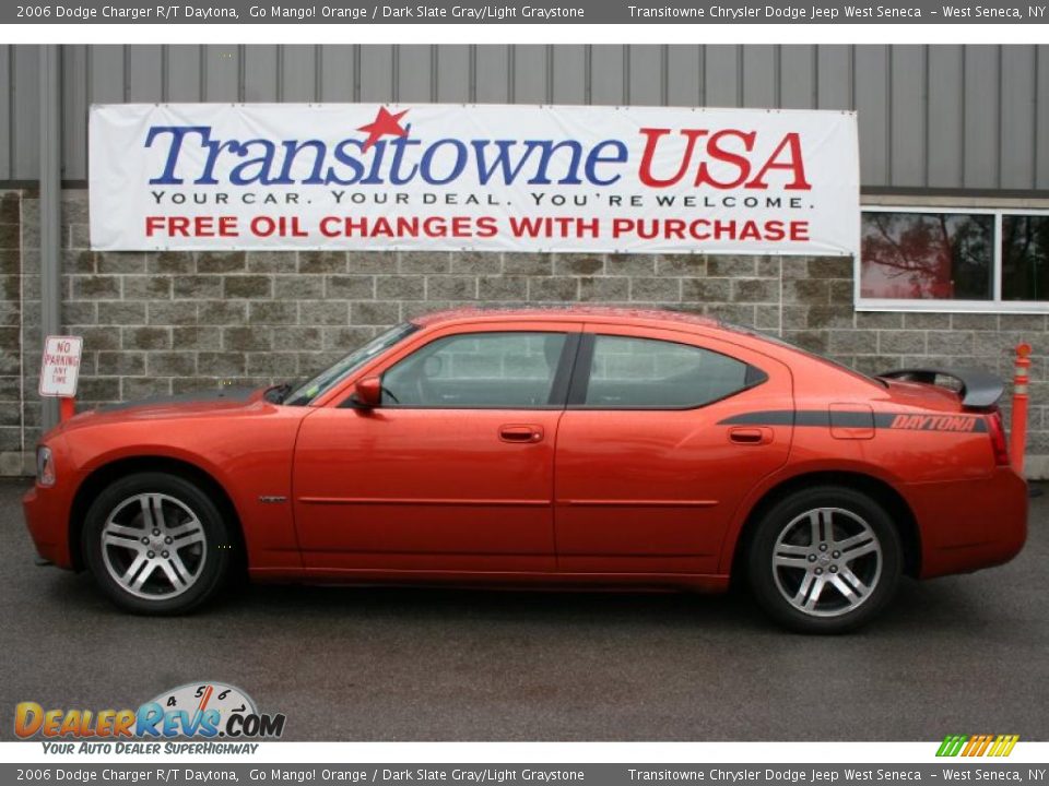 2006 Dodge Charger R/T Daytona Go Mango! Orange / Dark Slate Gray/Light Graystone Photo #17