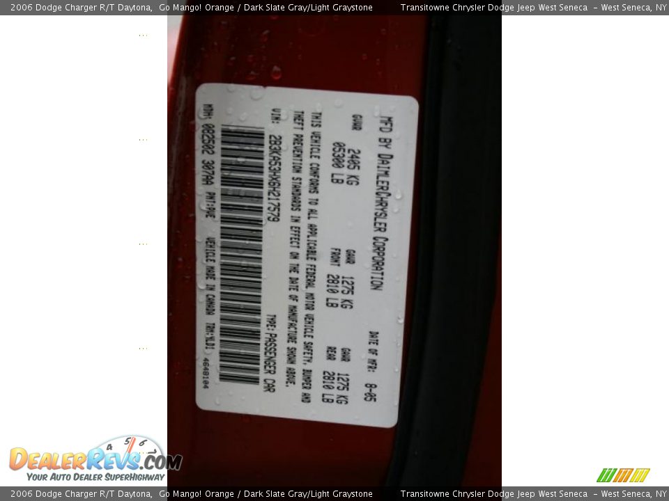 2006 Dodge Charger R/T Daytona Go Mango! Orange / Dark Slate Gray/Light Graystone Photo #28