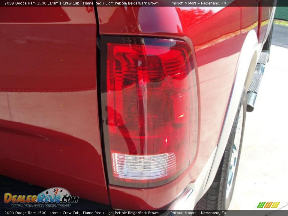 2009 Dodge Ram 1500 Laramie Crew Cab Flame Red / Light Pebble Beige/Bark Brown Photo #21