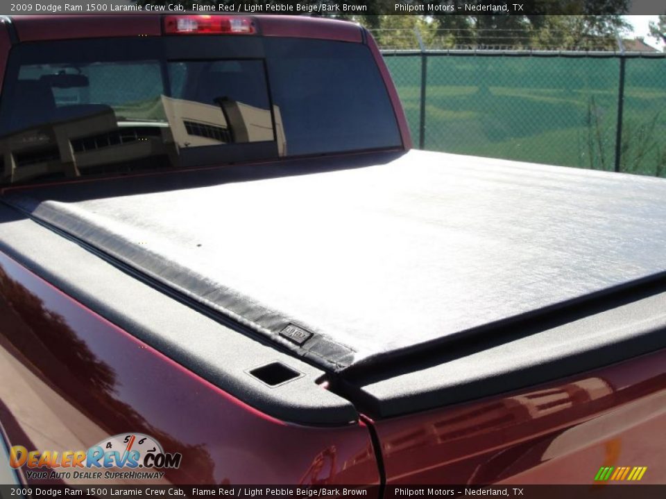 2009 Dodge Ram 1500 Laramie Crew Cab Flame Red / Light Pebble Beige/Bark Brown Photo #24