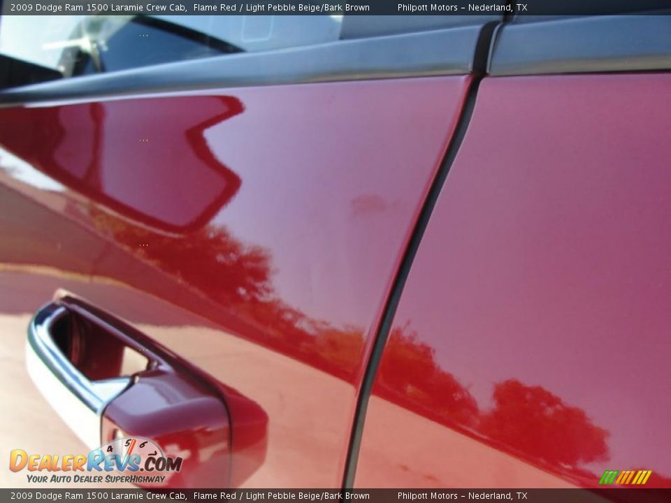 2009 Dodge Ram 1500 Laramie Crew Cab Flame Red / Light Pebble Beige/Bark Brown Photo #25