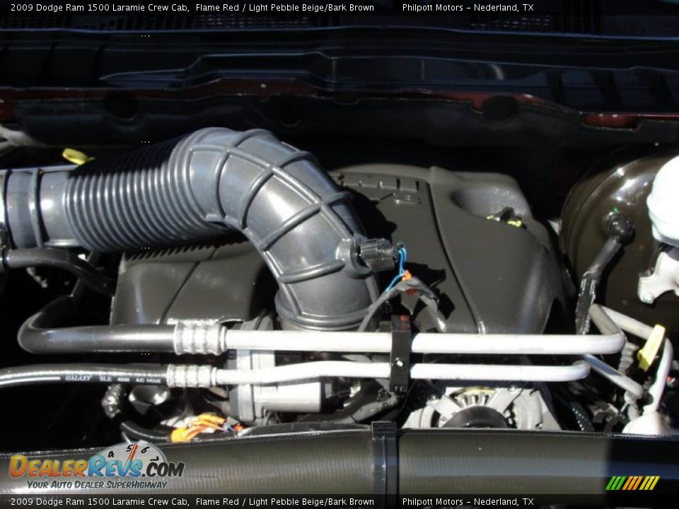 2009 Dodge Ram 1500 Laramie Crew Cab Flame Red / Light Pebble Beige/Bark Brown Photo #26