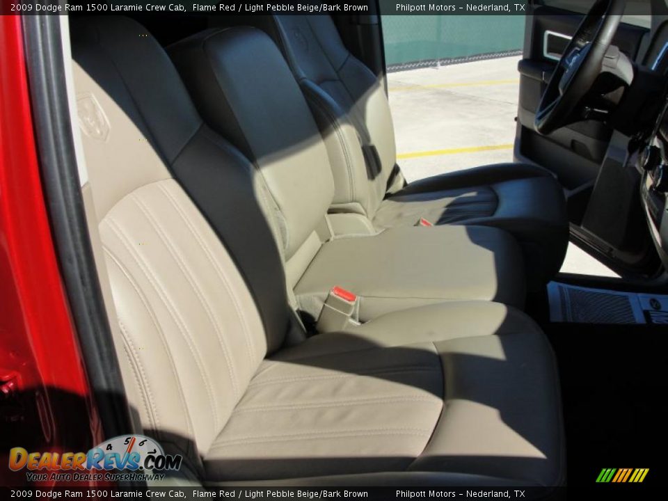 2009 Dodge Ram 1500 Laramie Crew Cab Flame Red / Light Pebble Beige/Bark Brown Photo #29