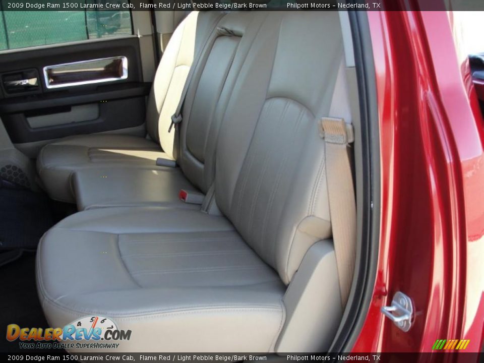 2009 Dodge Ram 1500 Laramie Crew Cab Flame Red / Light Pebble Beige/Bark Brown Photo #33