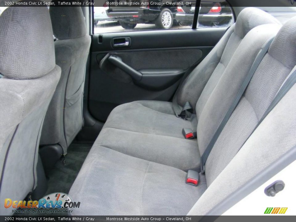 2002 Honda Civic LX Sedan Taffeta White / Gray Photo #11