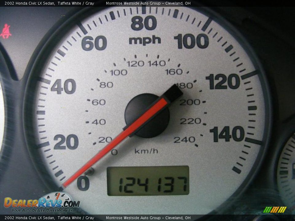 2002 Honda Civic LX Sedan Taffeta White / Gray Photo #18