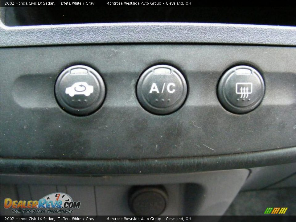 2002 Honda Civic LX Sedan Taffeta White / Gray Photo #22