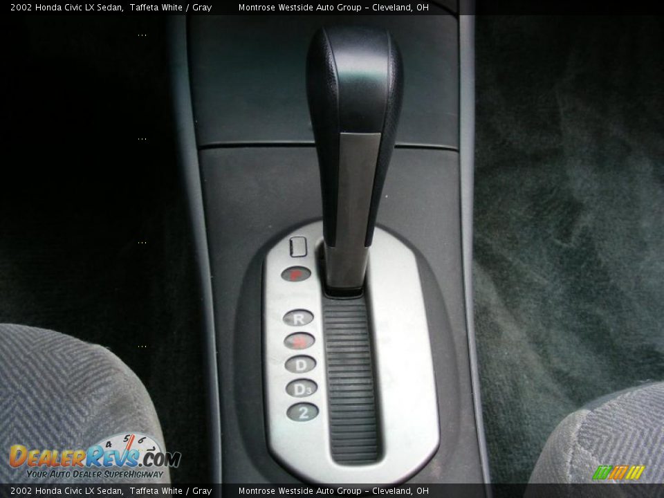 2002 Honda Civic LX Sedan Taffeta White / Gray Photo #23