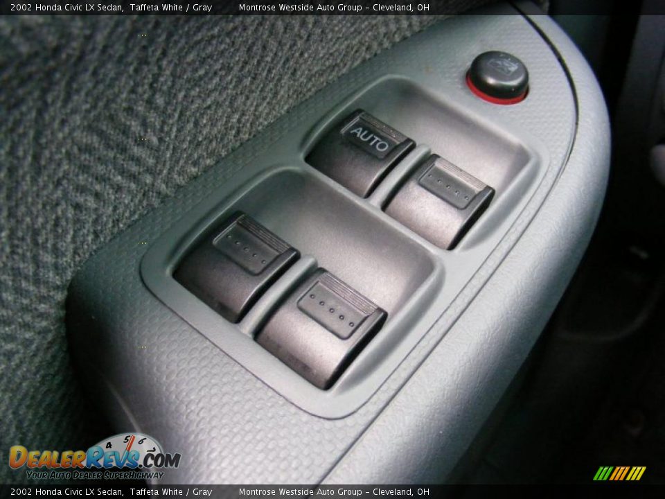 2002 Honda Civic LX Sedan Taffeta White / Gray Photo #24