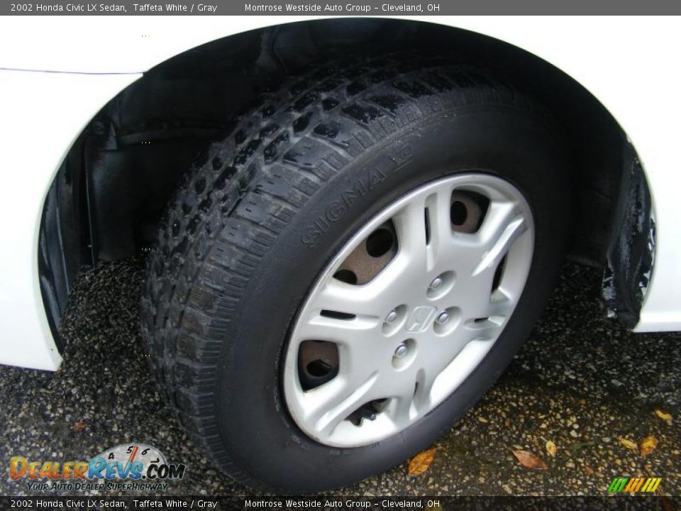 2002 Honda Civic LX Sedan Taffeta White / Gray Photo #29