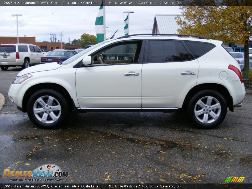 2007 Nissan Murano SL AWD Glacier Pearl White / Cafe Latte Photo #2
