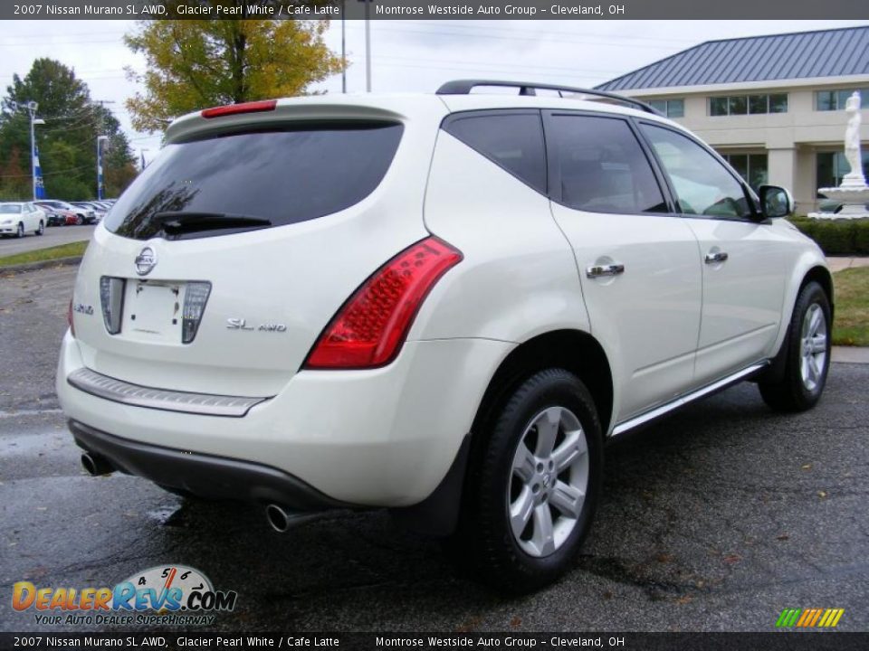 2007 Nissan Murano SL AWD Glacier Pearl White / Cafe Latte Photo #5