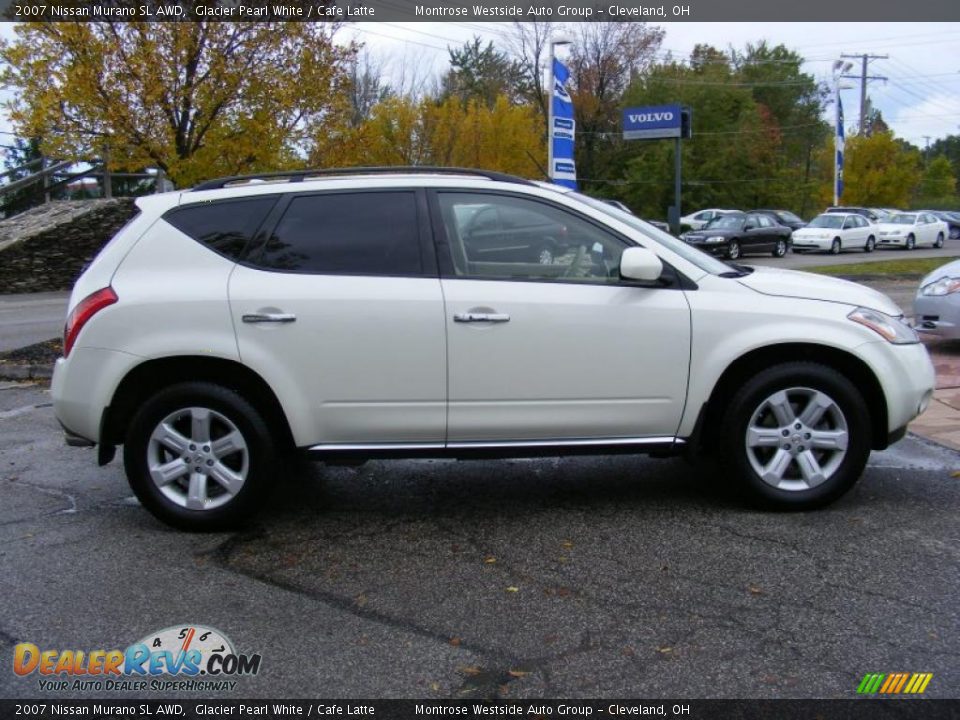 2007 Nissan Murano SL AWD Glacier Pearl White / Cafe Latte Photo #6