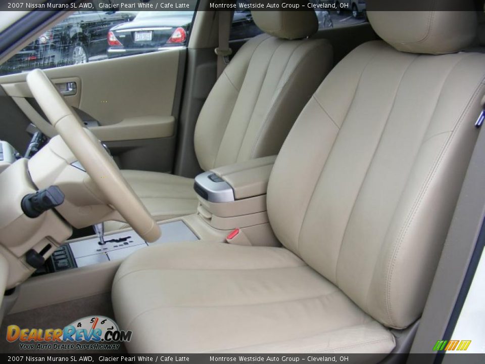 2007 Nissan Murano SL AWD Glacier Pearl White / Cafe Latte Photo #9