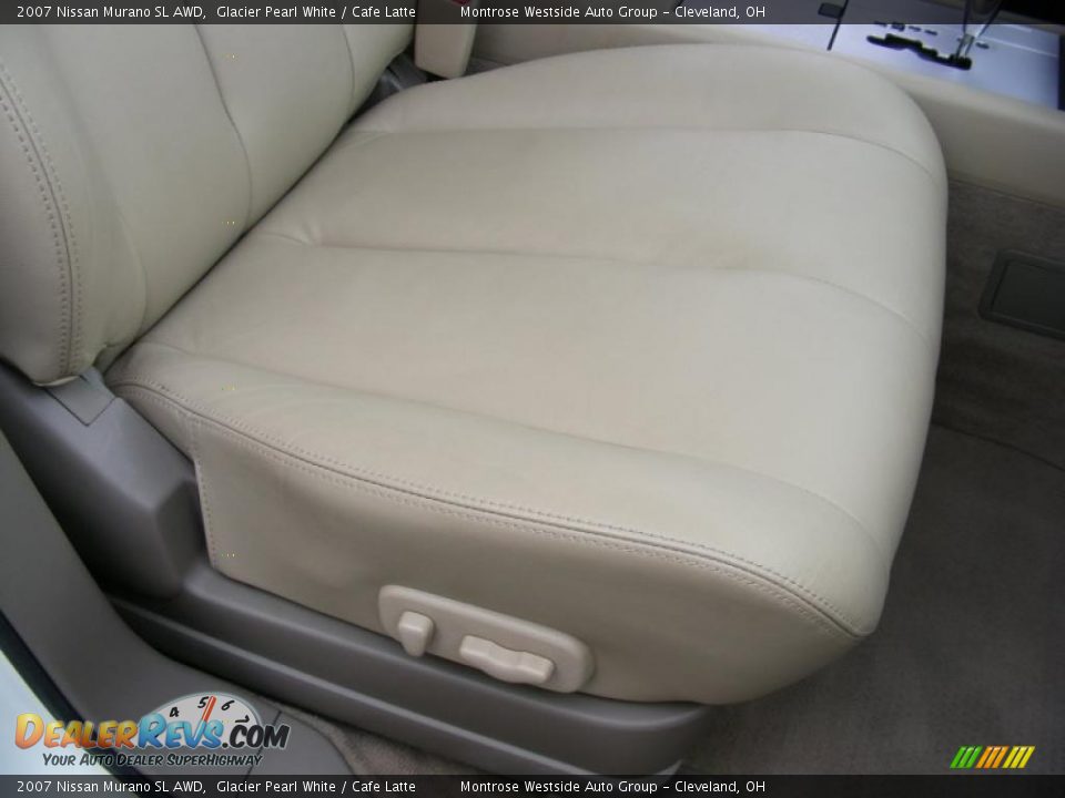 2007 Nissan Murano SL AWD Glacier Pearl White / Cafe Latte Photo #14