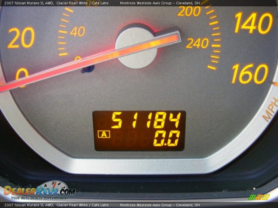 2007 Nissan Murano SL AWD Glacier Pearl White / Cafe Latte Photo #18