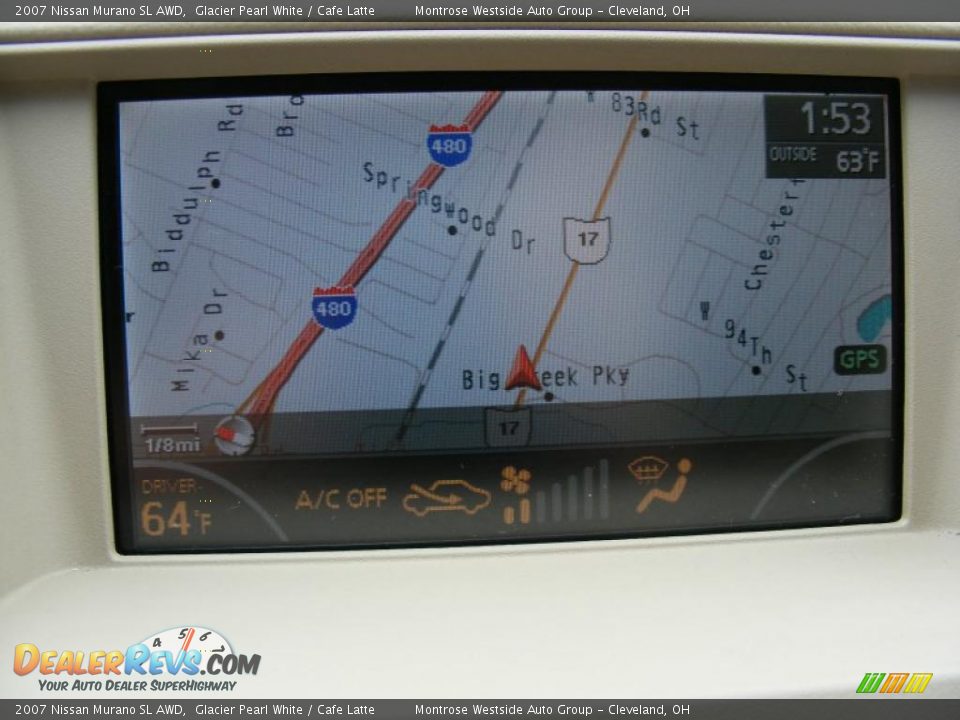 2007 Nissan Murano SL AWD Glacier Pearl White / Cafe Latte Photo #20