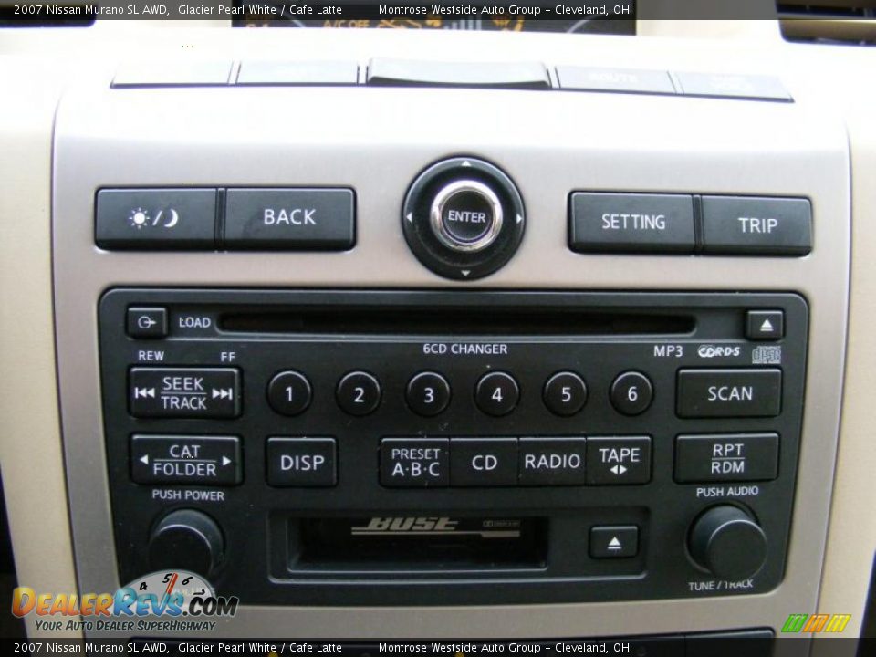 2007 Nissan Murano SL AWD Glacier Pearl White / Cafe Latte Photo #21