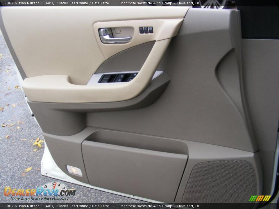 2007 Nissan Murano SL AWD Glacier Pearl White / Cafe Latte Photo #26