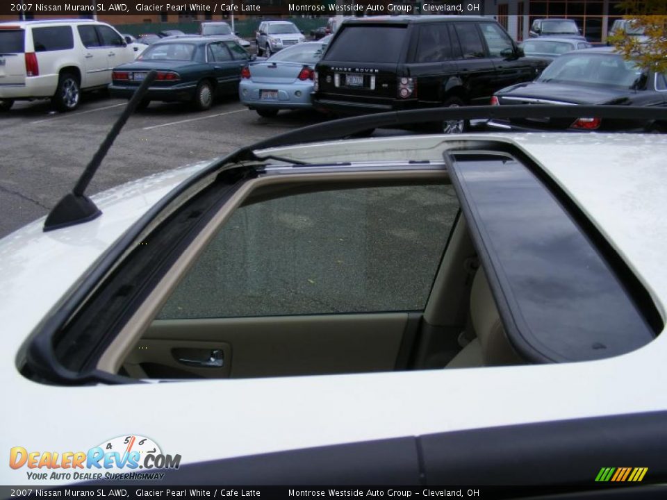 2007 Nissan Murano SL AWD Glacier Pearl White / Cafe Latte Photo #27