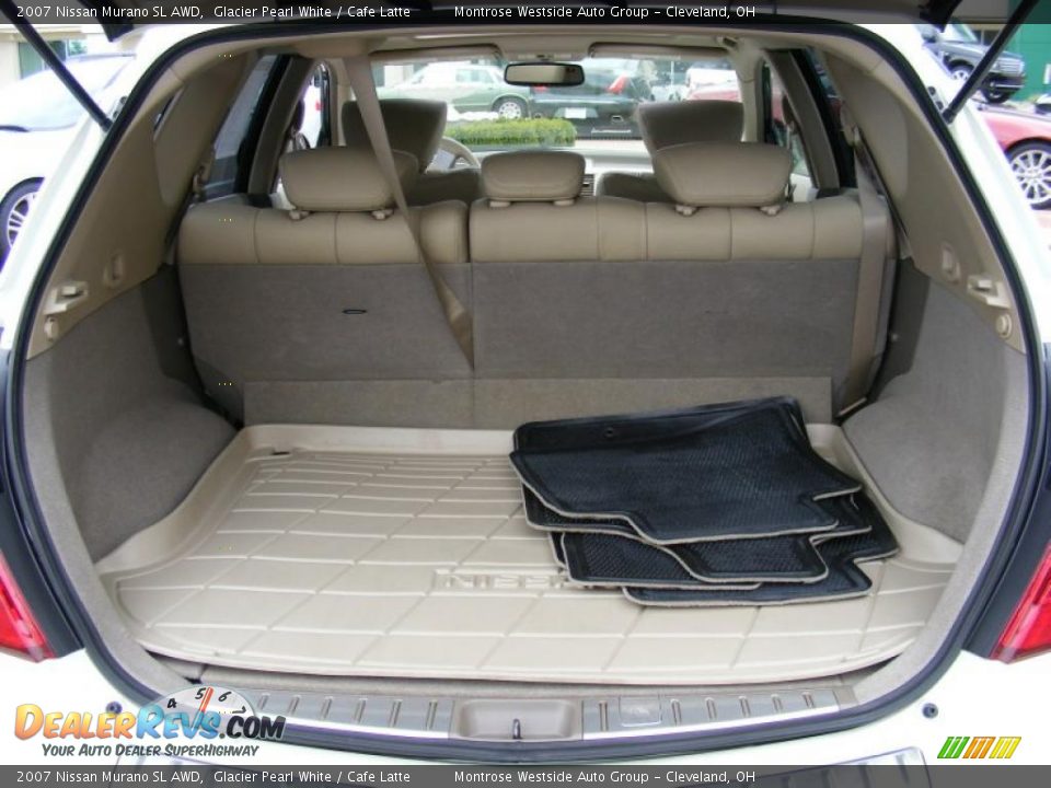 2007 Nissan Murano SL AWD Glacier Pearl White / Cafe Latte Photo #28