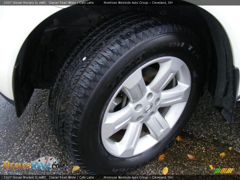 2007 Nissan Murano SL AWD Glacier Pearl White / Cafe Latte Photo #30