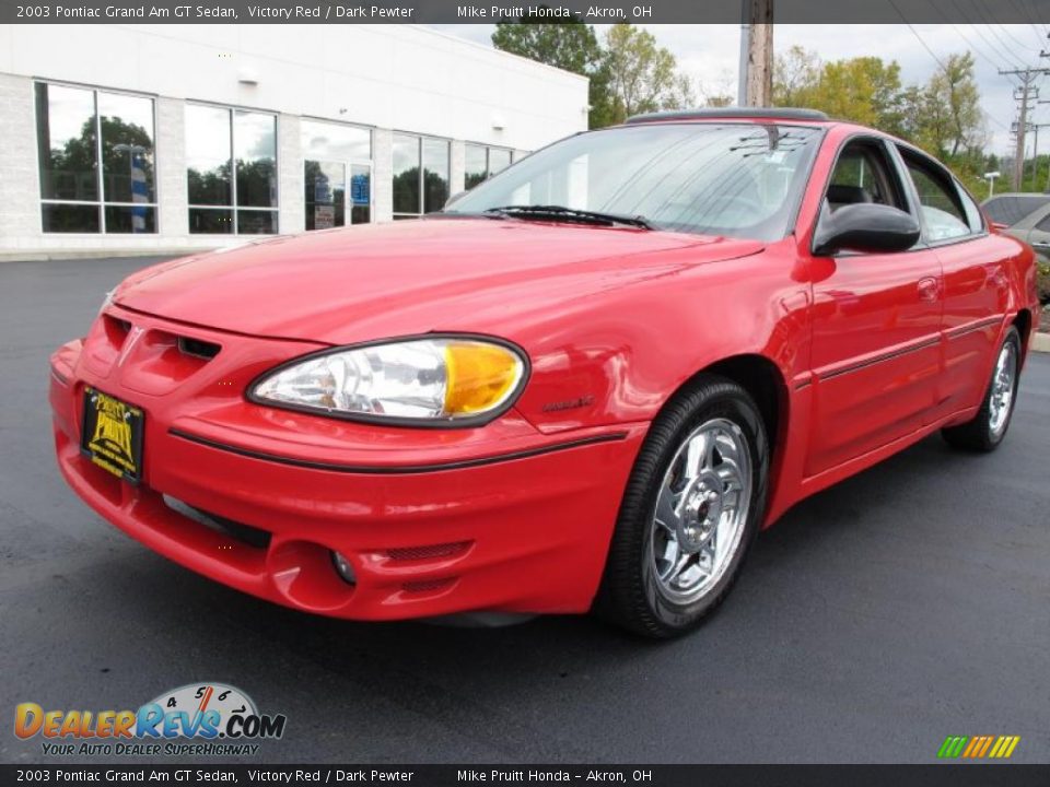 2003 Pontiac Grand Am GT Sedan Victory Red / Dark Pewter Photo #3