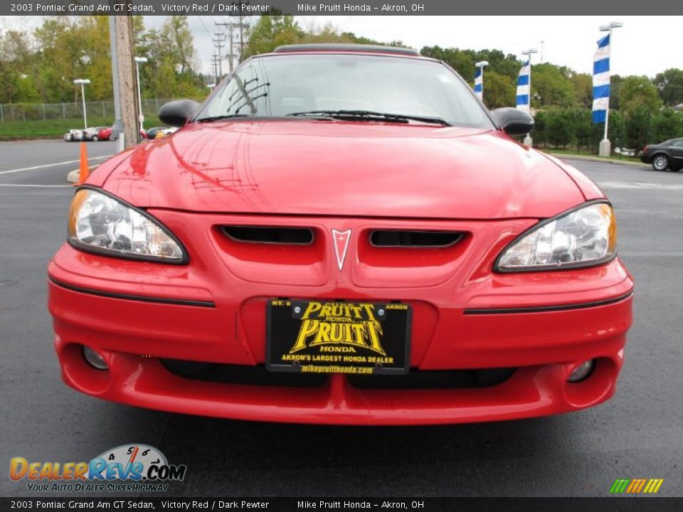 2003 Pontiac Grand Am GT Sedan Victory Red / Dark Pewter Photo #4