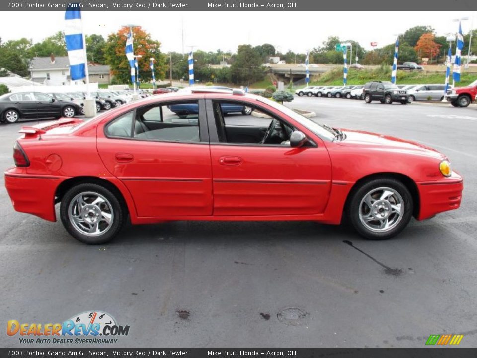 2003 Pontiac Grand Am GT Sedan Victory Red / Dark Pewter Photo #6