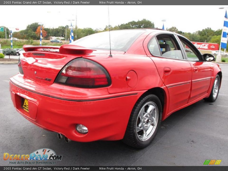 2003 Pontiac Grand Am GT Sedan Victory Red / Dark Pewter Photo #7