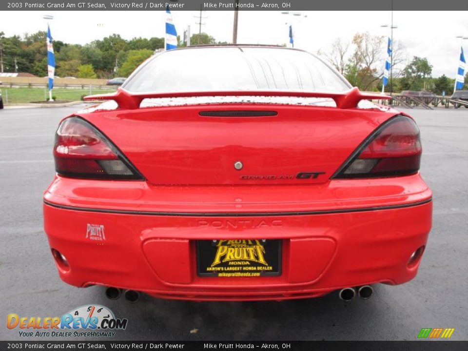 2003 Pontiac Grand Am GT Sedan Victory Red / Dark Pewter Photo #8