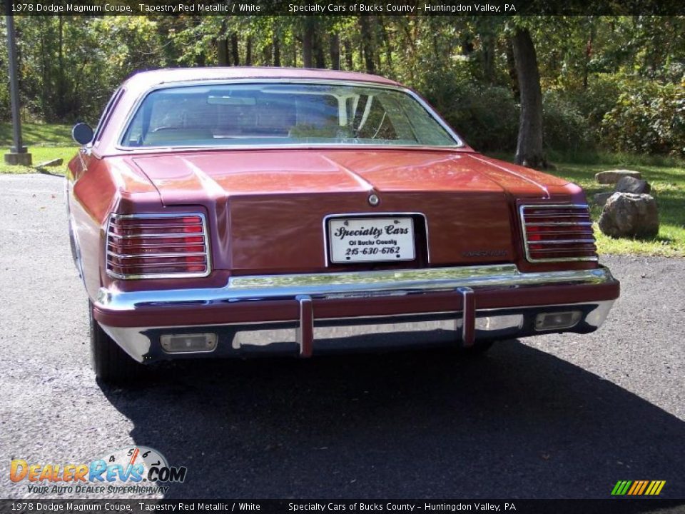 1978 Dodge Magnum Coupe Tapestry Red Metallic / White Photo #9