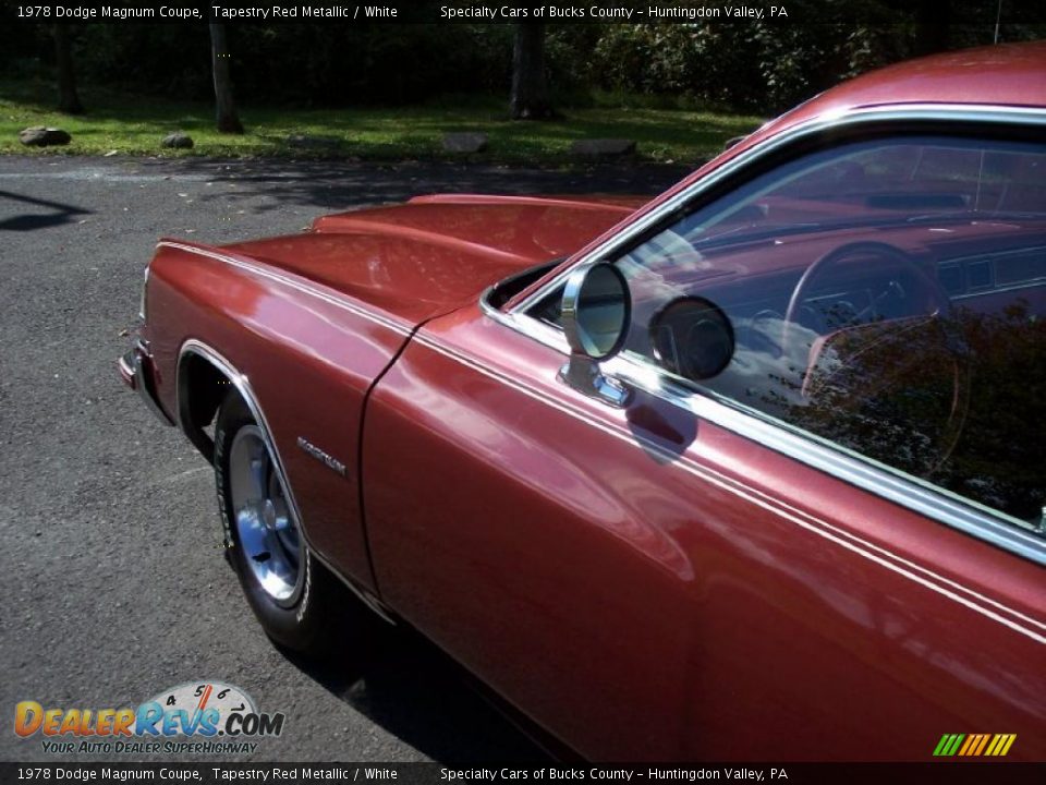 1978 Dodge Magnum Coupe Tapestry Red Metallic / White Photo #13