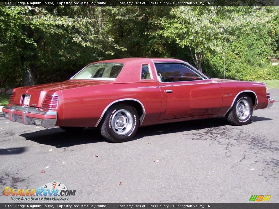 1978 Dodge Magnum Coupe Tapestry Red Metallic / White Photo #18