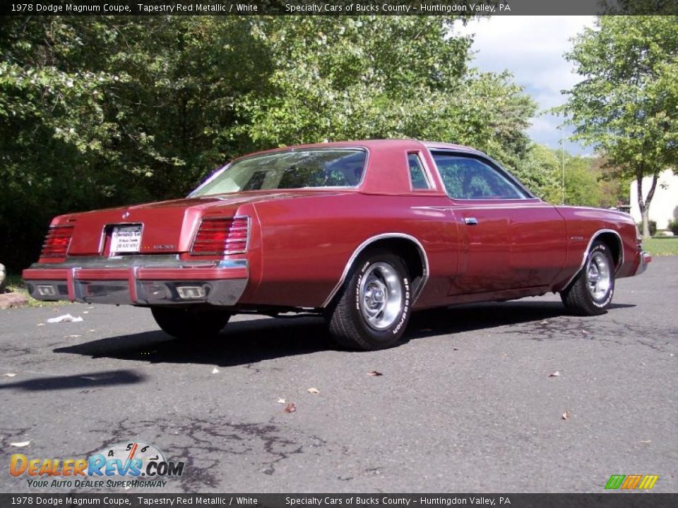 1978 Dodge Magnum Coupe Tapestry Red Metallic / White Photo #19