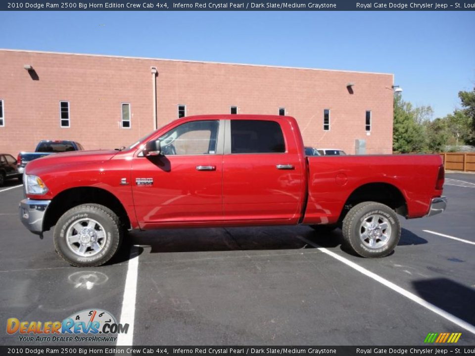 2010 Dodge Ram 2500 Big Horn Edition Crew Cab 4x4 Inferno Red Crystal Pearl / Dark Slate/Medium Graystone Photo #2