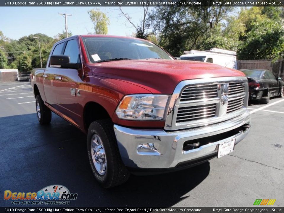 2010 Dodge Ram 2500 Big Horn Edition Crew Cab 4x4 Inferno Red Crystal Pearl / Dark Slate/Medium Graystone Photo #4