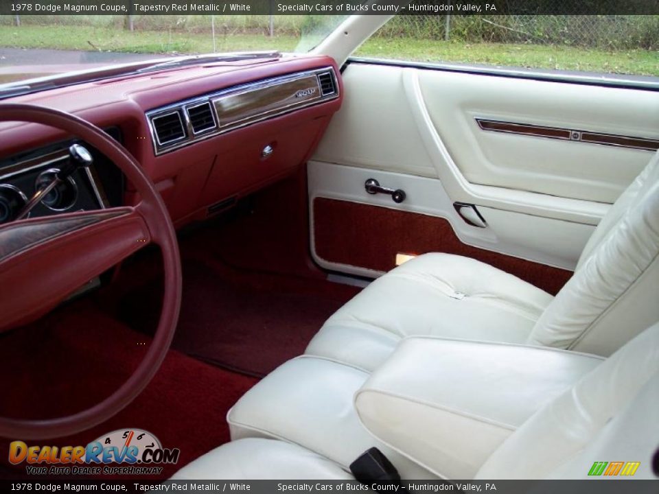 White Interior - 1978 Dodge Magnum Coupe Photo #29