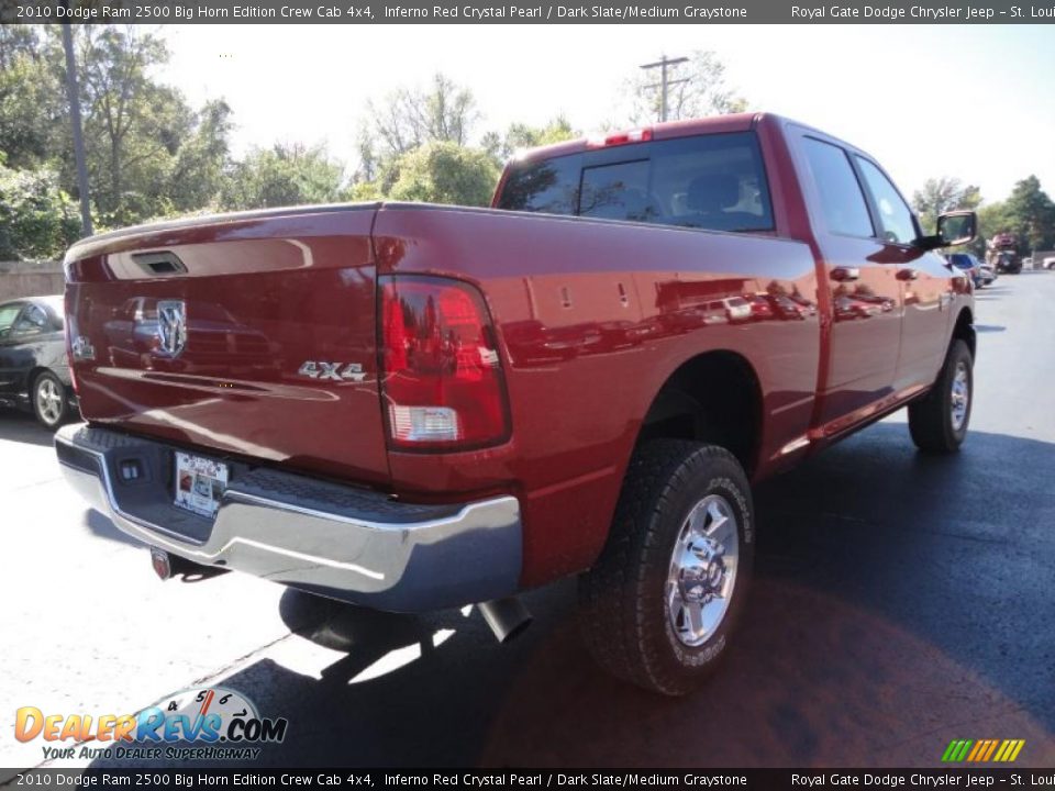 2010 Dodge Ram 2500 Big Horn Edition Crew Cab 4x4 Inferno Red Crystal Pearl / Dark Slate/Medium Graystone Photo #6