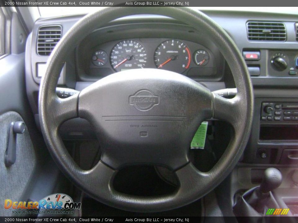 2000 Nissan Frontier XE Crew Cab 4x4 Cloud White / Gray Photo #20