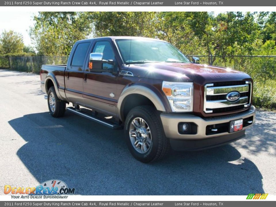 2011 Ford F250 Super Duty King Ranch Crew Cab 4x4 Royal Red Metallic / Chaparral Leather Photo #1