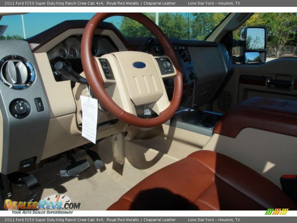 2011 Ford F250 Super Duty King Ranch Crew Cab 4x4 Royal Red Metallic / Chaparral Leather Photo #4