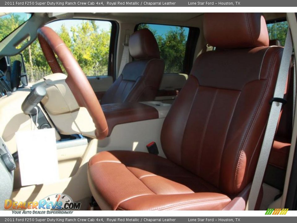 2011 Ford F250 Super Duty King Ranch Crew Cab 4x4 Royal Red Metallic / Chaparral Leather Photo #5