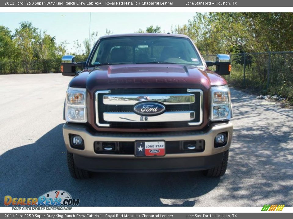 2011 Ford F250 Super Duty King Ranch Crew Cab 4x4 Royal Red Metallic / Chaparral Leather Photo #9