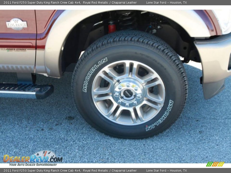 2011 Ford F250 Super Duty King Ranch Crew Cab 4x4 Royal Red Metallic / Chaparral Leather Photo #10