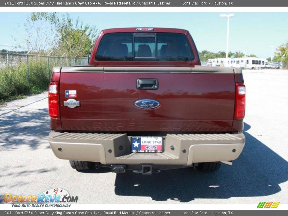 2011 Ford F250 Super Duty King Ranch Crew Cab 4x4 Royal Red Metallic / Chaparral Leather Photo #11