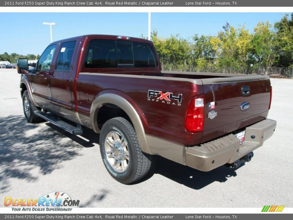 2011 Ford F250 Super Duty King Ranch Crew Cab 4x4 Royal Red Metallic / Chaparral Leather Photo #14