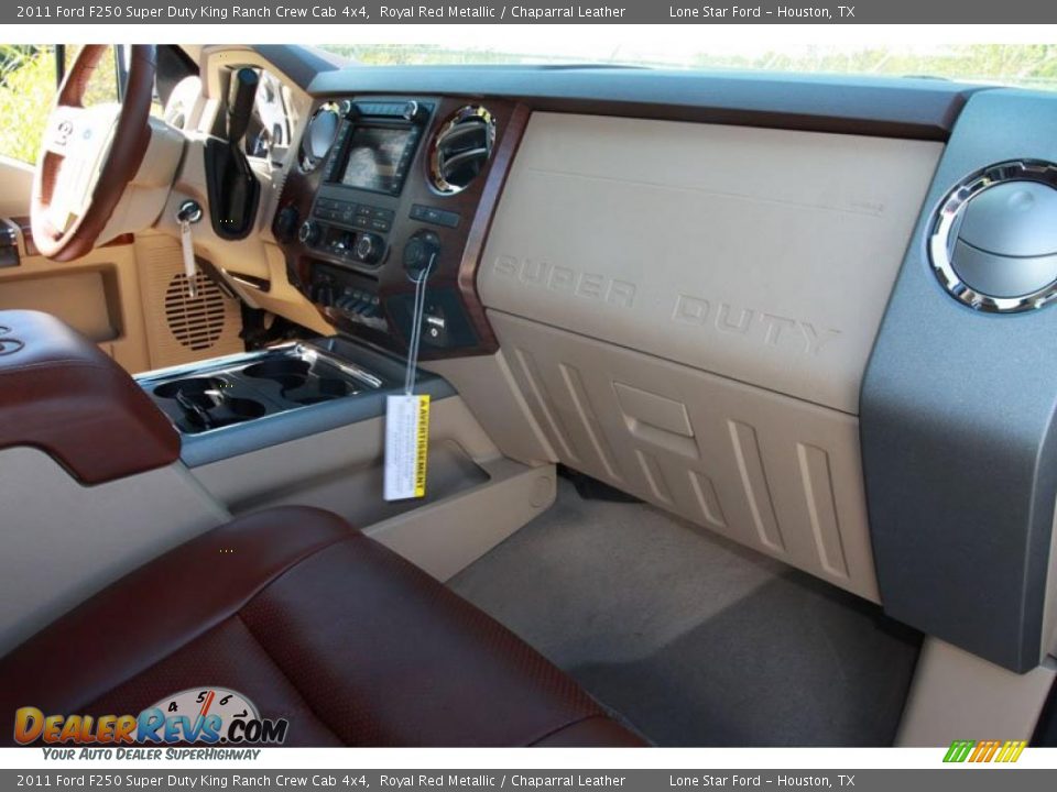 2011 Ford F250 Super Duty King Ranch Crew Cab 4x4 Royal Red Metallic / Chaparral Leather Photo #19